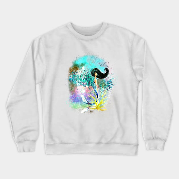 African Mermaid Splash Crewneck Sweatshirt by digitaldoodlers